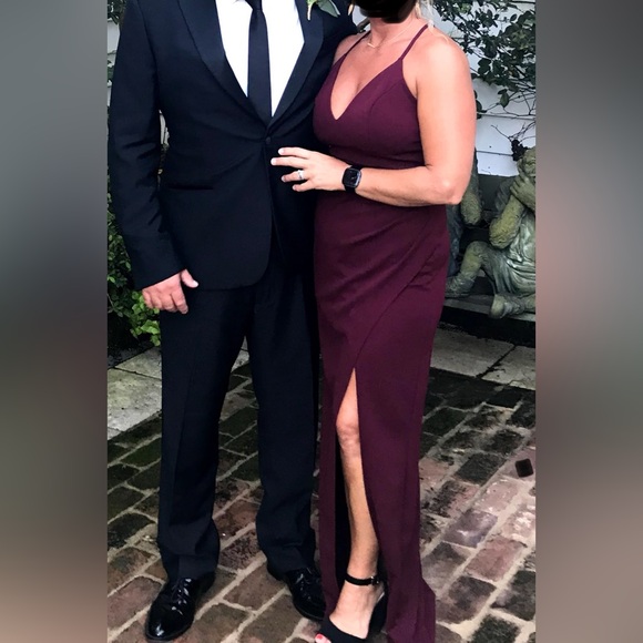 Honey and Rosie Dresses & Skirts - Honey and Rosie Burgundy Lace Detail Dress